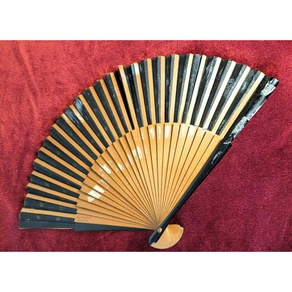 Spanish Hand Fans Lace and Paper, Painted and Decorative Vintage Set of 3 CT336 - Picture 7 of 16